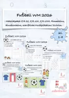 Vorschau - Stundenentwürfe - Fußball Mathe Arbeitsblätter/ Lerntheke ZR 20, ZR 100, ZR 1000, ZR 1 Million Einmaleins, Rechenspaziergänge - Deckblatt