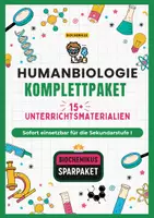 Vorschau - Stundenentwürfe - Humanbiologie - Komplettpaket Sek I - 15+ Unterrichtsmaterialien Sinnen, Bewegung, Verdauung, Immunbiologie, Lunge, Blutkreislauf & Hormonen - Deckblatt