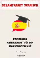 Vorschau - Arbeitsblätter - Wachsendes Gesamtpaket Spanisch ab Klasse 5 - Deckblatt