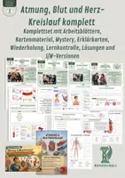 Vorschau - Unterrichtsreihen - Atmung, Blut und Herz-Kreislauf komplett – Komplettset mit Arbeitsblättern, Kartenmaterial, Mystery, Erklärkarten, Wiederholung, Lernkontrolle, Lösungen und S/W-Versionen - Deckblatt