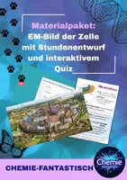 Vorschau - Stundenentwürfe - Materialpaket: EM-Bild der Zelle mit Stundenentwurf und interaktivem Quiz- Ready to Go - Deckblatt