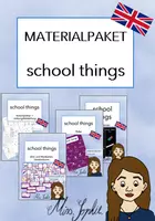 Vorschau - Arbeitsblätter - school things - Materialpaket - Deckblatt