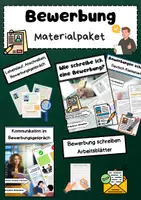 Vorschau - Arbeitsblätter - Die Bewerbung: Anschreiben, Lebenslauf, Qualifikationen, Bewerbungsgespräch - Deckblatt