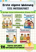 Vorschau - Unterrichtsreihen - Komplettpaket: Die erste eigene Wohnung (Modul 1-4) - Deckblatt