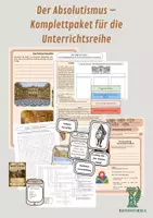 Vorschau - Stundenentwürfe - Der Absolutismus – Komplettpaket für die Unterrichtsreihe Unterrichtsmaterialien, Lernkontrolle und Spiele rund um Ludwig XIV., Versailles, Ständegesellschaft und Merkantilismus - Deckblatt