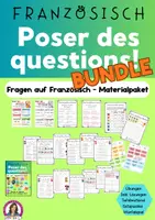 Vorschau - Unterrichtsreihen - Materialpaket- poser des questons en français / Fragen auf Französisch - Deckblatt