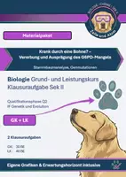 Vorschau - Klassenarbeiten - Materialpaket Klausuraufgaben Biologie GK + LK Genetik – Krank durch eine Bohne? G6PD-Mangel / Favismus – (mit Erwartungshorizont) – Q1 - Deckblatt