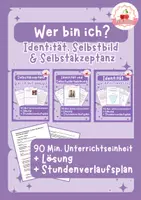 Vorschau - Stundenentwürfe - Materialpaket: Wer bin ich? – Identität, Selbstbild & Selbstakzeptanz | Basispaket Ethik Klasse 7–9 - Deckblatt