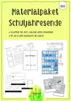Vorschau - Arbeitsblätter - MATERIALPAKET zum Schuljahresende (Sommer): kreativ, sinnvoll und sofort einsetzbar - Deckblatt