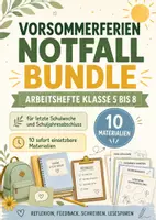 Vorschau - Arbeitsblätter - Vorsommerferien Notfall Bundle Arbeitshefte Klasse 5 bis 8 für letzte Schulwoche und Schuljahresabschluss - Deckblatt