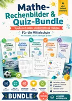 Vorschau - Arbeitsblätter - Mathe-Bundle für die Mittelschule Rechenbilder, Quizze & mehr - Deckblatt