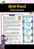 Vorschau - Arbeitsblätter - Apartheid – Materialpaket | Wissenskartei, Lückentext & Quizkarten - Deckblatt