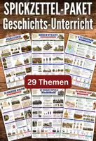 Vorschau - Arbeitsblätter - Materialpaket Geschichte Spickzettel - 29 Merkblätter Klasse 5-10 - Deckblatt