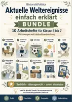 Vorschau - Arbeitsblätter - Aktuelle Weltereignisse einfach erklärt Bundle Klasse 5 bis 7 - Deckblatt