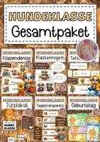 Vorschau - Arbeitsblätter - Hundeklasse Materialpaket Klassentier Hund - Deckblatt