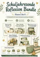 Vorschau - Arbeitsblätter - Schuljahresende Reflexion Bundle Klasse 5 bis 8 Arbeitshefte für letzte Schulwoche und neues Schuljahr - Deckblatt