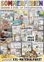 Vorschau - Arbeitsblätter - Sommerferien / ☀️🎁 Schuljahresende / Grüße & Geschenke PAKET / Abschied - Deckblatt