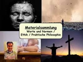 Vorschau - Stundenentwürfe - Materialsammlung - Werte und Normen / Praktische Philosophie / Ethik - Deckblatt