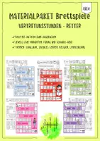 Vorschau - Stationenlernen - MATERIALPAKET Vertretungsstunden - Retter Brettspiel - Deckblatt