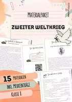 Vorschau - Arbeitsblätter - Zweiter Weltkrieg - abwechslungsreiches Materialpaket für die Mittelschule (GPG) (8. Klasse) - Deckblatt
