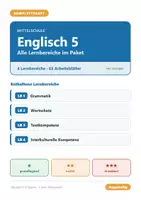 Vorschau - Arbeitsblätter - Englisch 5 Mittelschule - Komplettpaket (alle Lernbereiche) - Deckblatt