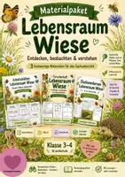 Vorschau - Arbeitsblätter - Materialpaket Lebensraum Wiese - Sachunterricht - Deckblatt