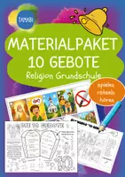 Vorschau - Stundenentwürfe - Materialpaket - Die 10 Gebote | Religion Grundschule | Zehn Gebote | Religionsunterricht | Vertretungsstunden Religion - Deckblatt