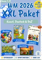 Vorschau - Stundenentwürfe - WM 2026 XXL Materialpaket | Kunst, Deutsch & DaZ | Klasse 1–4 - Deckblatt