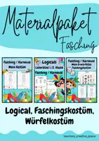 Vorschau - Arbeitsblätter - Materialpaket - Fasching / Karneval 1./2. Klasse - Deckblatt