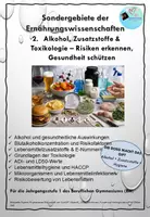 Vorschau - Unterrichtsreihen - Materialpaket Sondergebiete der Ernährungswissenschaften J1- Alkohol, Zusatzstoffe & Toxikologie - Deckblatt