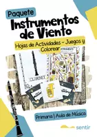 Vista previa - Hojas de trabajo - Paquete Instrumentos de Viento | Hojas de Actividades, Juegos y Colorear - Portada