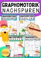 Vorschau - Arbeitsblätter - Bundle Schwungübungen: Graphomotorik & Feinmotorik trainieren (4x Materialset für Vorschule, Kindergarten & Grundschule) 1. Klasse - Deckblatt