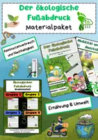 Vorschau - Arbeitsblätter - Ökologischer Fußabdruck Bundle: Nachhaltigkeit, CO₂-Ausstoß, Konsum & Ressourcen - Deckblatt