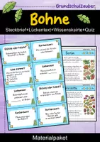 Vorschau - Arbeitsblätter - Bohne MEGABUNDLE - Wissenskartei, Lückentext, Steckbrief, Quizkarten - Deckblatt