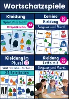 Vorschau - Spiele - DaF DaZ Kleidung | Spiele | A1 A2 - Deckblatt