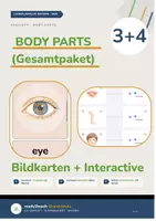 Vorschau - Fördermaterial/Inklusion - BODY PARTS - Gesamtpaket - Klasse 3 und 4 (Bildkarten + Interactive) - Deckblatt