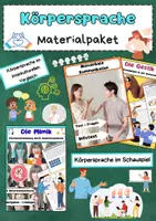 Vorschau - Arbeitsblätter - Körpersprache Bundle: nonverbale Kommunikation, Mimik, Gestik, Ausdruck, - Deckblatt