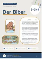 Vorschau - Stundenentwürfe - Materialpaket - Der Biber - Klasse 2, 3 und 4 - 3-fach differenzierter Lesetext (Stundenverlauf, Bildkarten, Aufgaben + Lösungen, uvm.) - Deckblatt