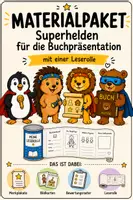 Vorschau - Arbeitsblätter - Superhelden und Leserolle - Materialpaket - Deckblatt