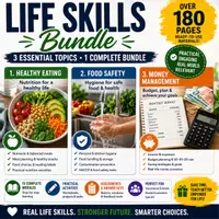 Vorschau - Unterrichtsreihen - Life Skills Mega Bundle - Healthy Eating, Food Safety & Money Management - Deckblatt