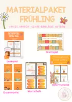 Vorschau - Arbeitsblätter - Materialpaket Frühling - Deckblatt