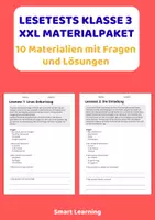 Vorschau - Stundenentwürfe - Lesetest XL Materialpaket Klasse 3 | 10 Materialien mit Fragen & Lösungen - Deckblatt