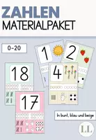 Vorschau - Poster - Materialpaket Zahlenplakate / Zahlenposter 0-20 - Deckblatt