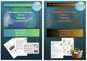 Vorschau - Arbeitsblätter - ✅ Preisvorteil // Materialpaket: Einkaufen mit Köpfchen - Saisonale / Regionale Lebensmittel - Deckblatt