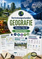Vorschau - Stundenentwürfe - Materialpaket - Vertretungsstunden Geographie / Erdkunde - Klasse 7-12 - Deckblatt