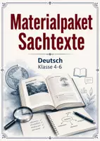Vorschau - Arbeitsblätter - Sachtexte Deutsch 5/6: DEIN Materialpaket! - Deckblatt