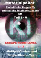 Vorschau - Unterrichtsreihen - Künstliche Intelligenz EU-AI-ACT Multiple‑Choice‑ und Single‑Choice & Escape Room Materialpaket - Deckblatt