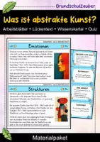 Vorschau - Arbeitsblätter - Abstrakte Kunst – Materialpaket Kunstunterricht | Moderne Kunst & Kreativität - Deckblatt