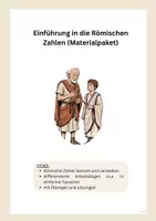 Vorschau - Arbeitsblätter - Römische Zahlen für Einsteiger (2fach differenziert) - Deckblatt