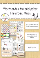 Vorschau - Spiele - Materialpaket Freiarbeit Musik Kl. 1 - 4 - Deckblatt